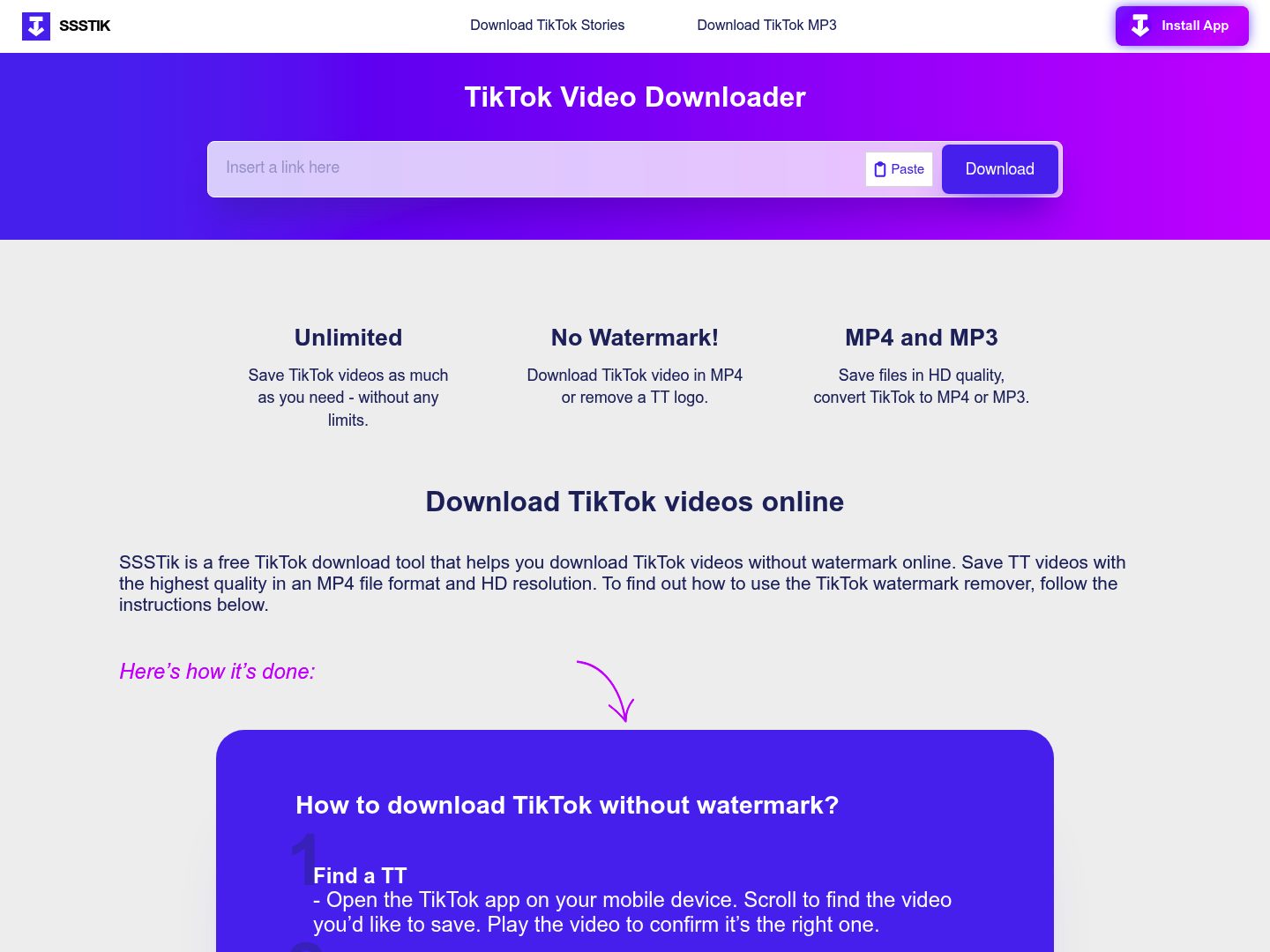 ssstik homepage
