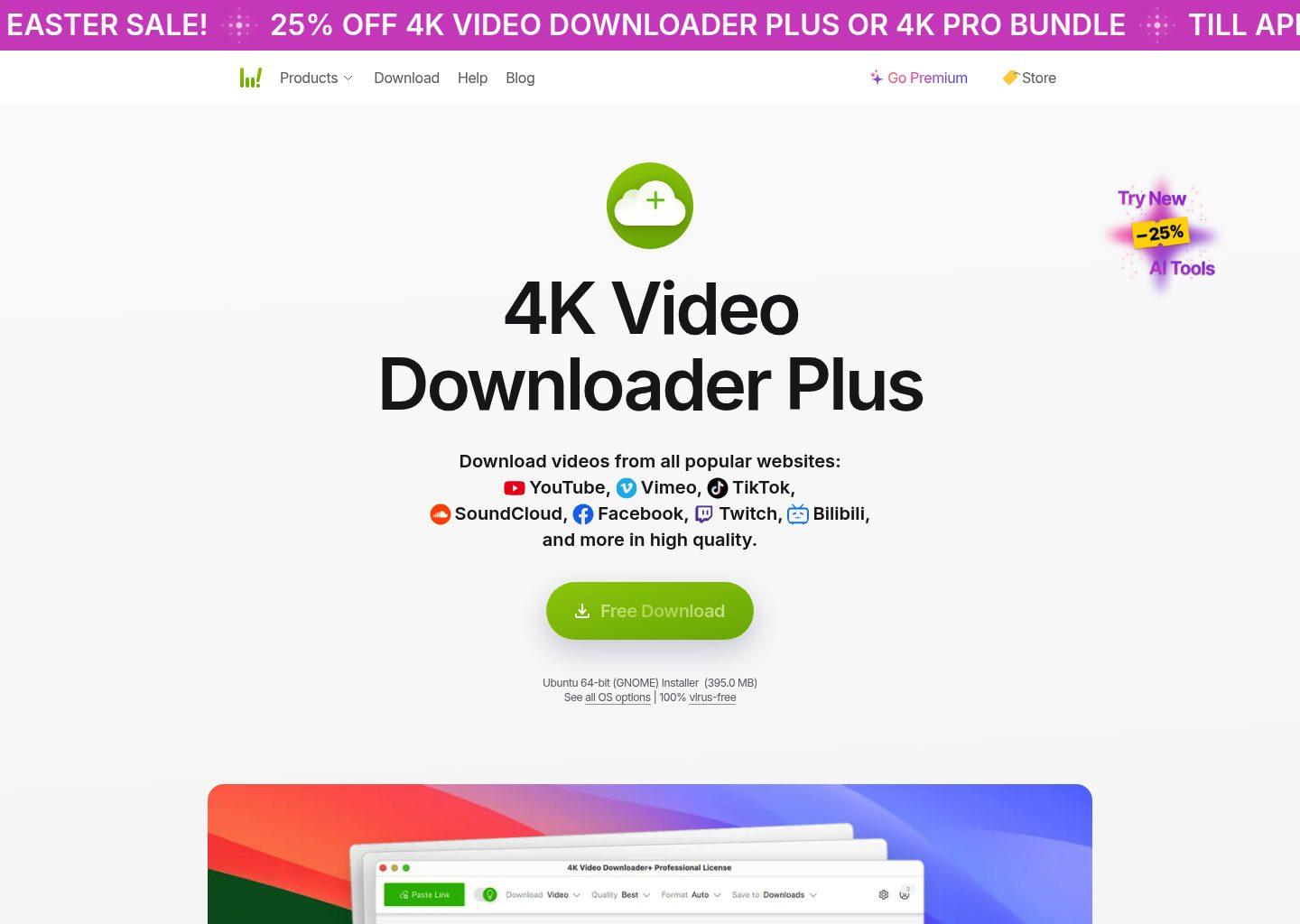 4k video downloader product page