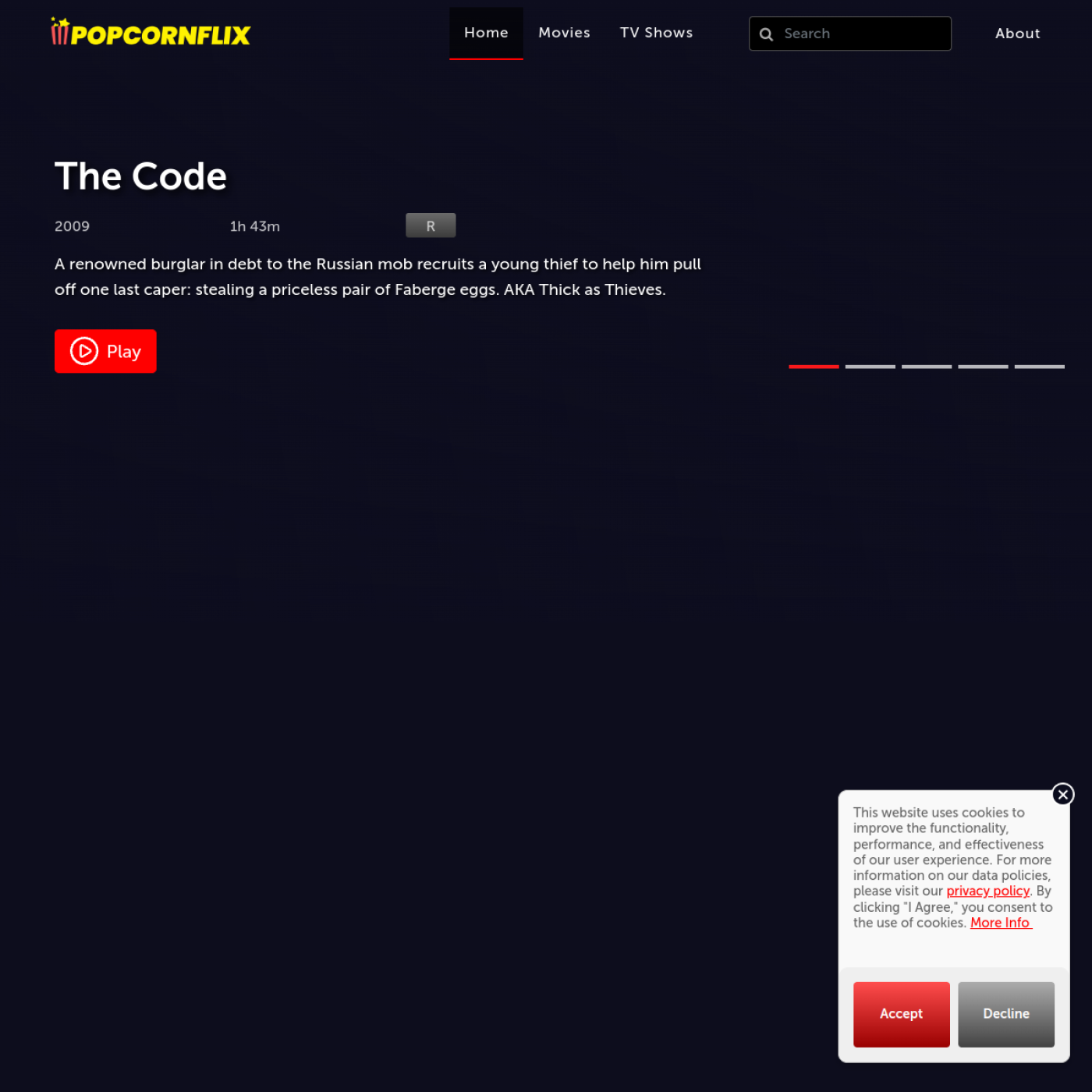 popcornflix homepage