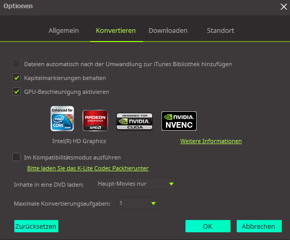 wie man auf Geräte mit iskysoft imedia converter deluxe windows konvertiert