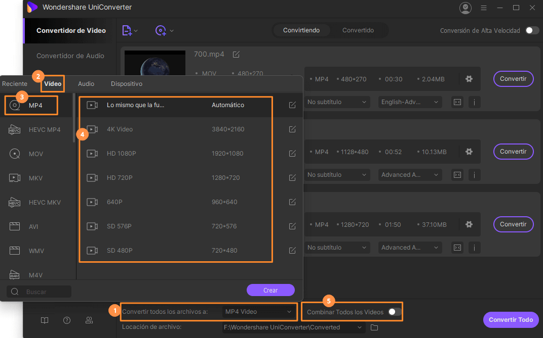 combinar videos usando iskysoft imedia converter deluxe windows