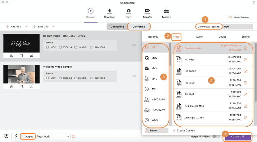 lossless video conversion using iskysoft imedia converter deluxe mac