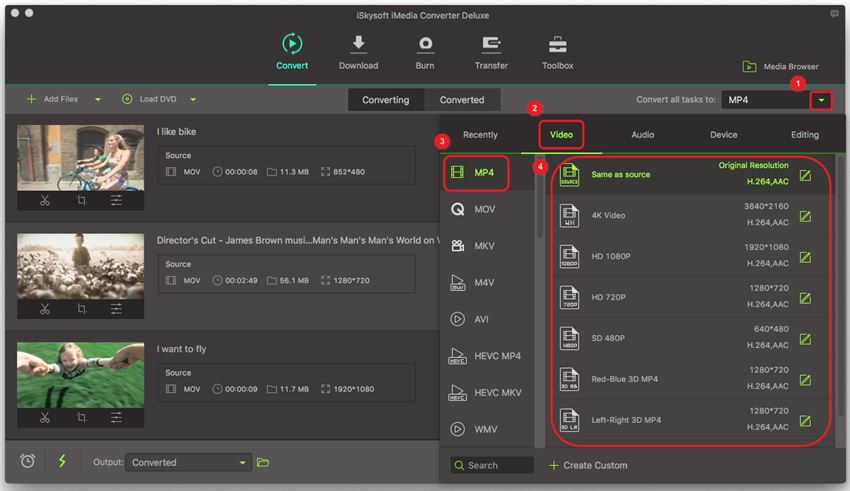 converting a mov file to mp4