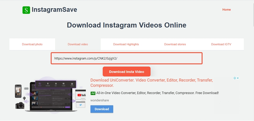 instagram to mp4 download
