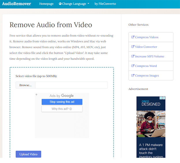 Audio remover