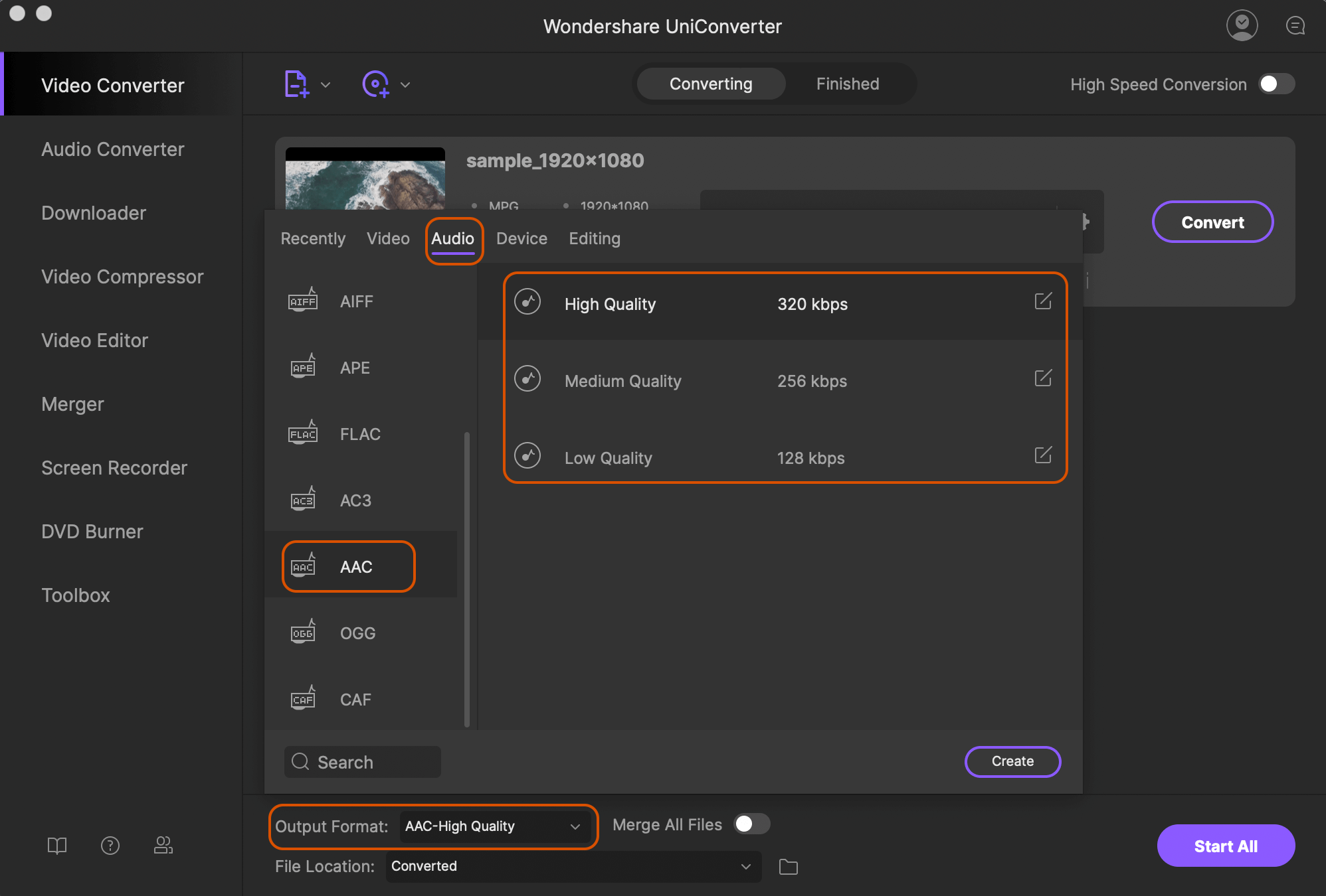 editready settings to convert to mpeg