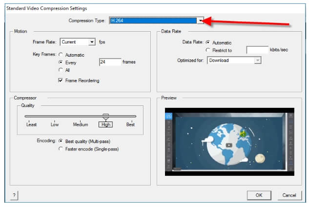 software to compress mp4 video files