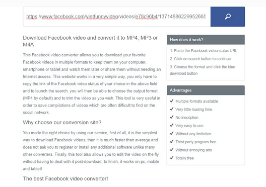 convert facebook link to mp4