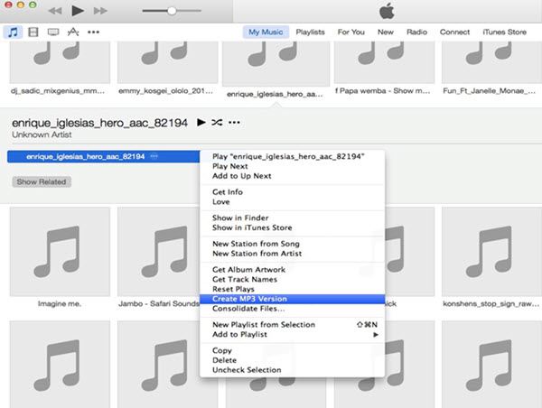 garageband into mp3 file for mac