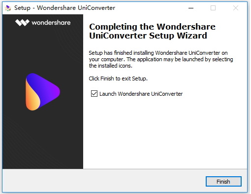 install and launch uniconverter