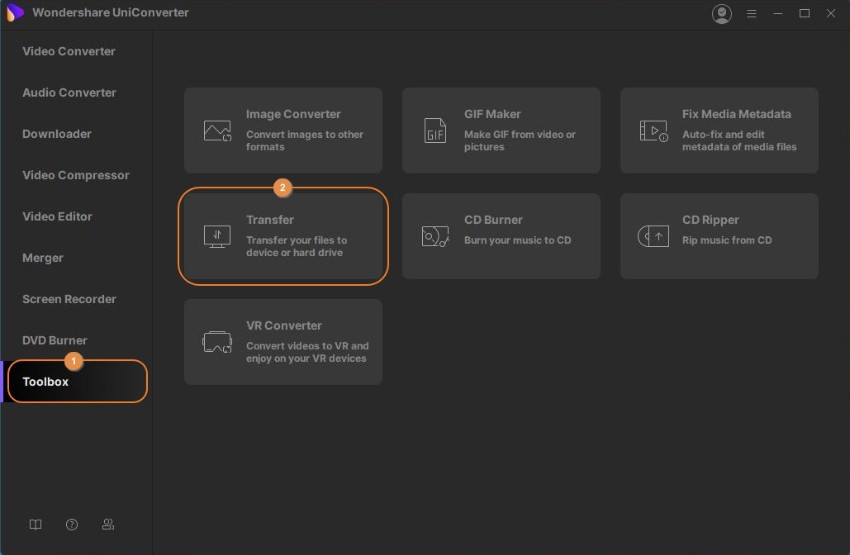  trasferimento a dispositivi android utilizzando UniConverter mac